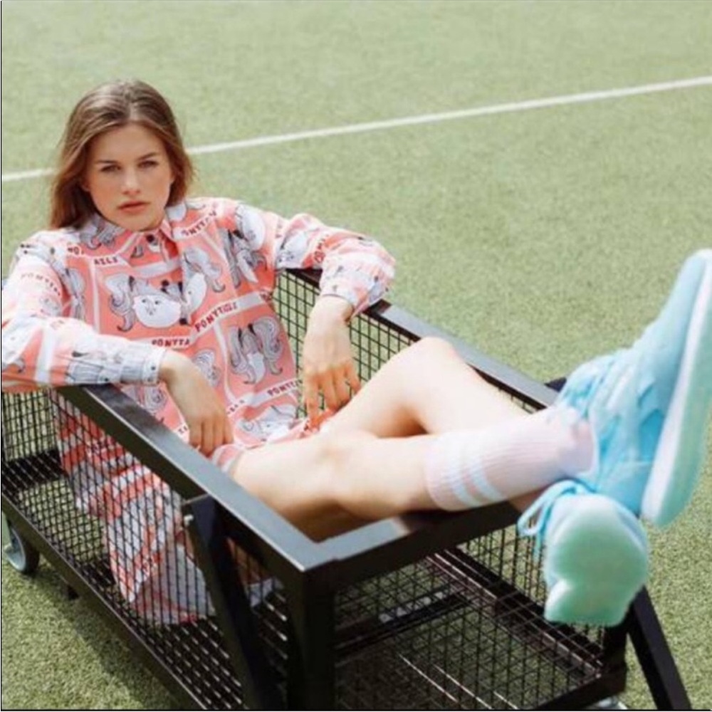 Rare Lazy Oaf Ponytails Hi Low Shirt Dress Size S/M $169
